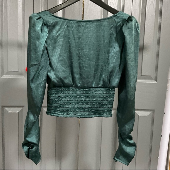 Free People Santiago Top Size XS Emerald Green - Picture 9 of 12